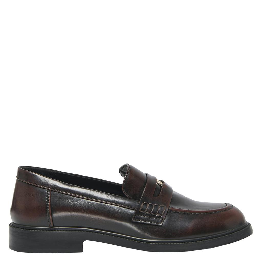 Donkerblauwe dames ONLY Onllux-12 Button imitatieleren loafers -