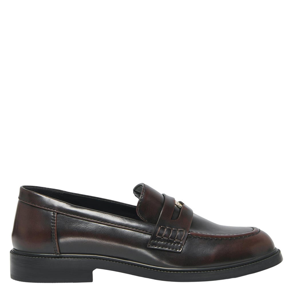 Donkerblauwe dames ONLY Onllux-12 Button imitatieleren loafers -