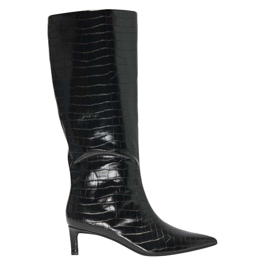 Zwarte dames ONLY Onlbrixton-3 Knee High Boot laarzen met hak - met ritssluiting