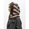 OBJECT gestreepte balaclava OBJMILU bruin/beige