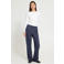 ICHI straight leg broek met krijtstreep - donkerblauw