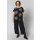 Gozzip Plus Size gebloemd T-shirt - zwart