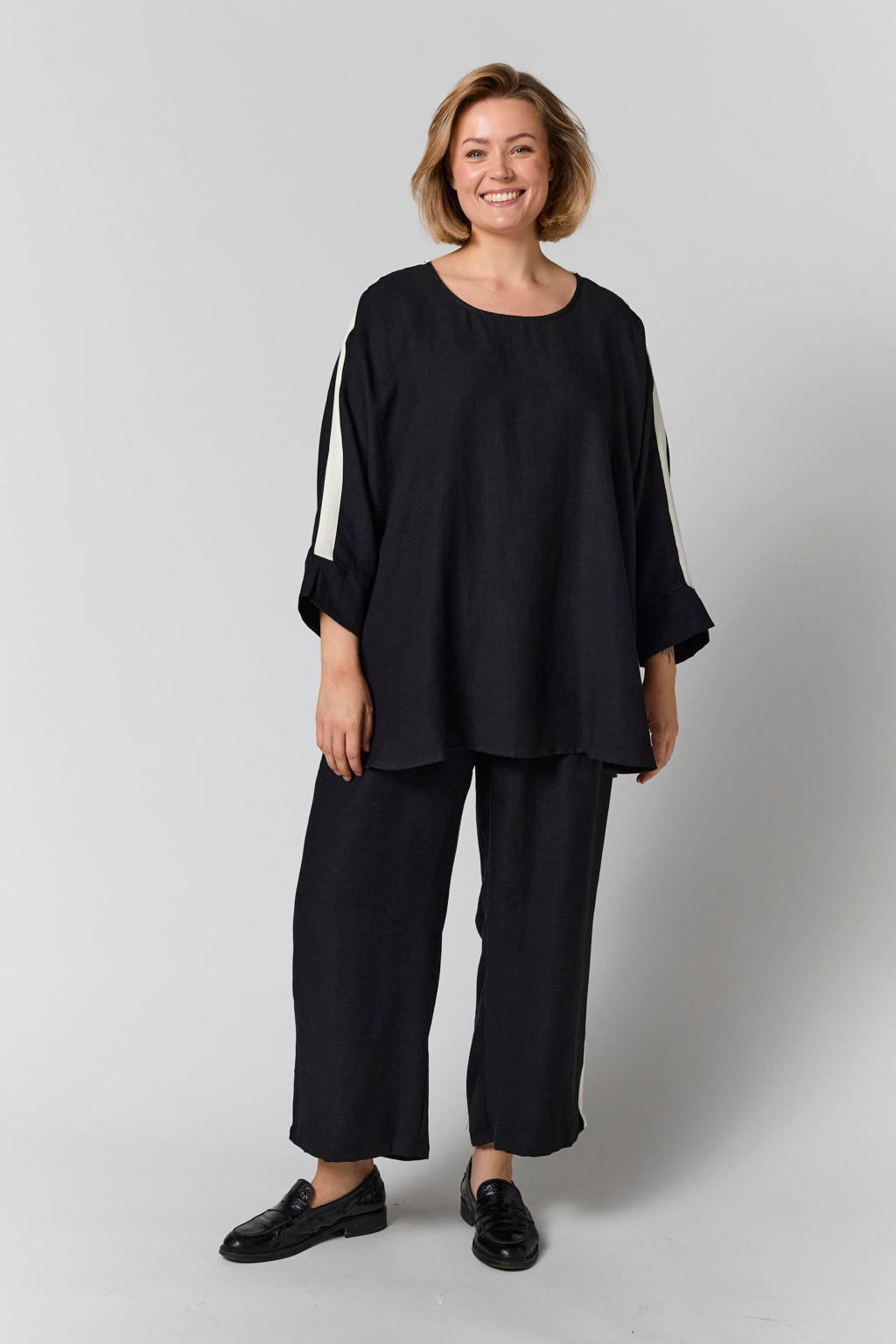 Gozzip Plus Size blouse - zwart