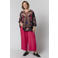 Gozzip Plus Size blouse met print - zwart/roze/blauw