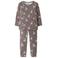 GUPPY MINI pyjama met print - taupe/donkerblauw/beige
