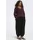 ONLY CARMAKOMA CARMARGARETA rechtvallende gebreide trui Plus Size met melée - donkerrood
