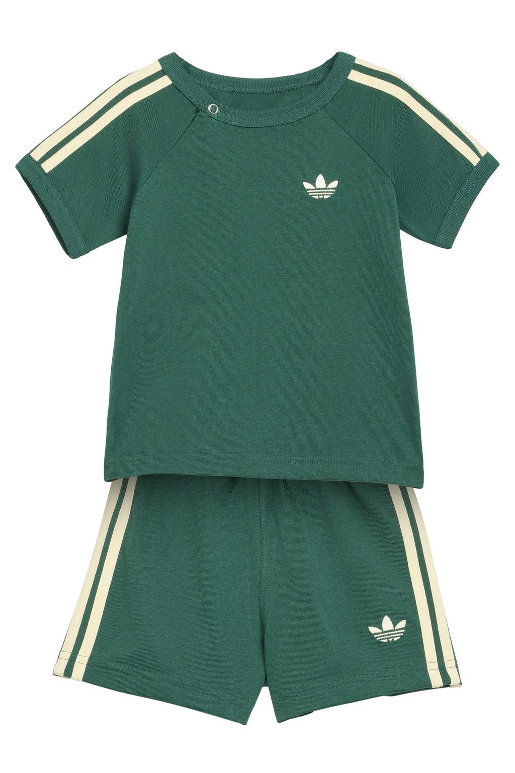 adidas Originals T-shirt en short set - donkergroen