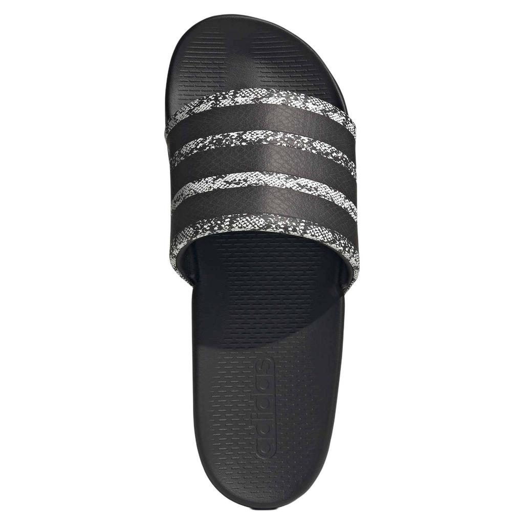 Zwart en grijze unisex adidas Sportswear Adilette Comfort 2 badslippers van rubber