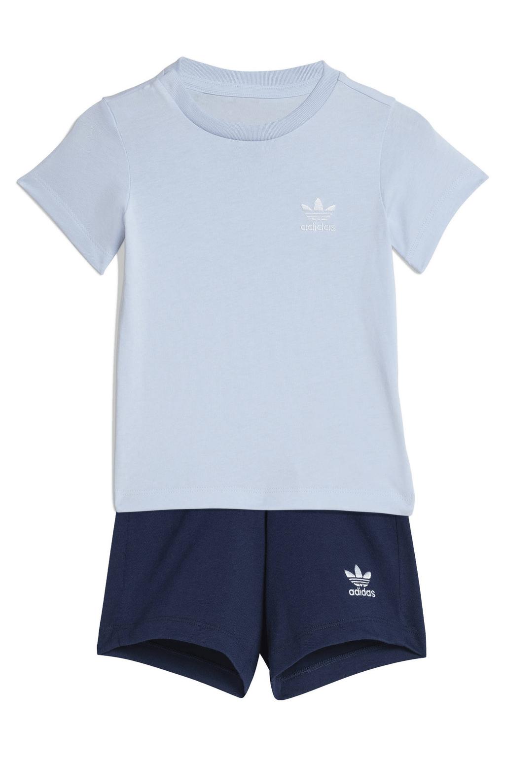 adidas Originals T-shirt + short blauw