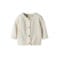 LIL' ATELIER BABY katoenen gebreid vest met kabels - ecru