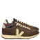 Veja Rio Branco II suède sneakers met logo - donkerbruin/wit