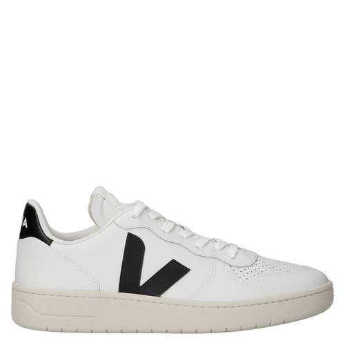 Veja V-10 leren sneakers wit/zwart