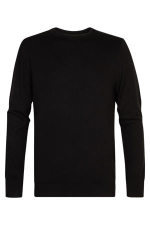 regular fit gebreide trui - zwart