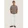 Dstrezzed oversized gestreept T-shirt van badstof - donkerbruin