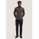 Dstrezzed slim fit piqué overhemd - donkerbruin