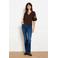 LOLALIZA top met borduursels - bruin