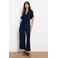 LOLALIZA jumpsuit met ceintuur - donkerblauw
