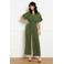 LOLALIZA jumpsuit met ceintuur - kaki