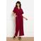 LOLALIZA jumpsuit met ceintuur - donkerrood