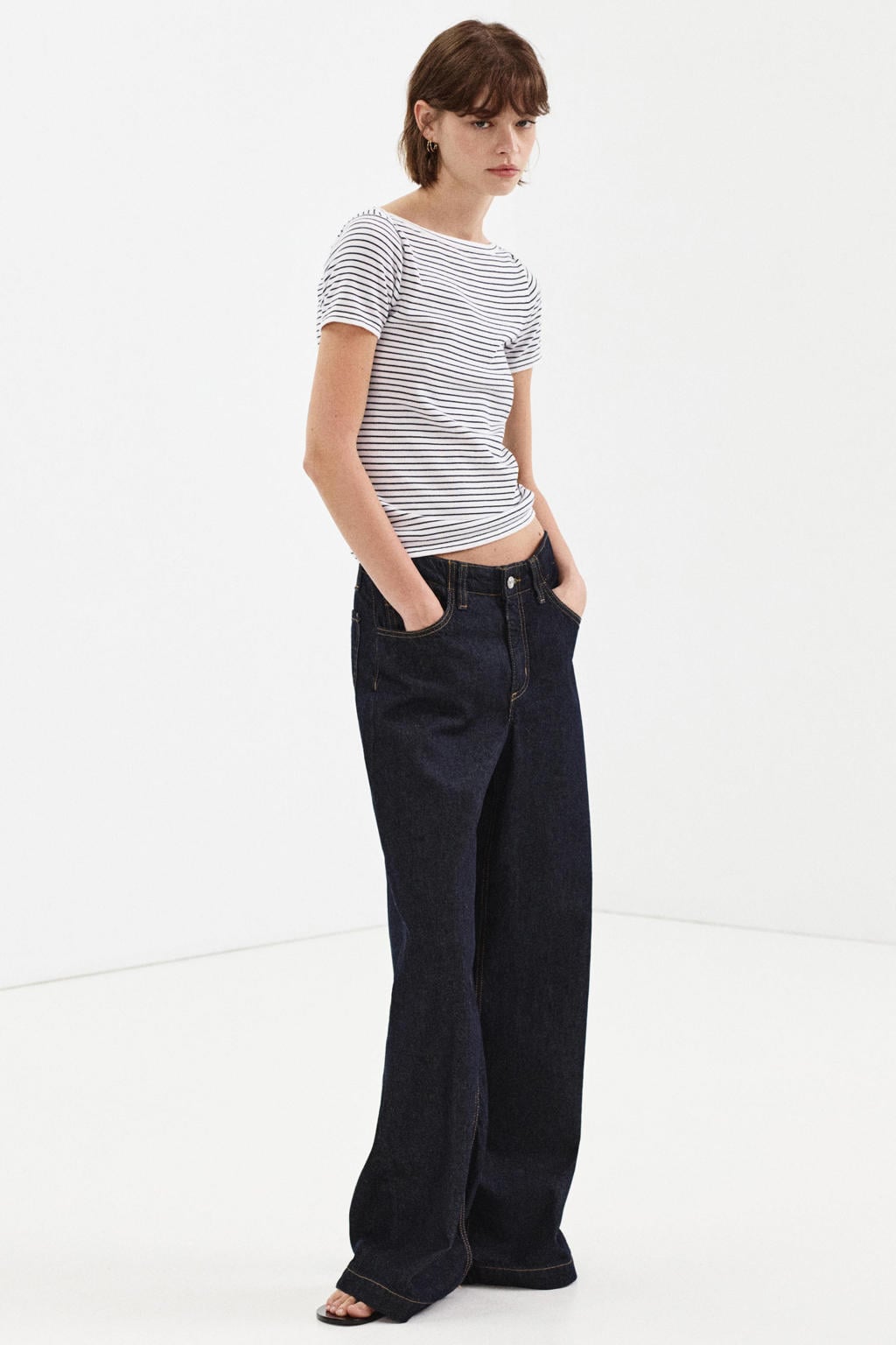 Mango gestreepte top - blauw