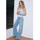 Mango wide leg jeans met strass-steentjes - lichtblauw