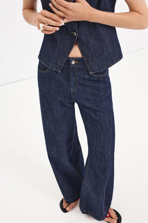 wide leg jeans - donkerblauw