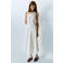 Mango one shoulder midi zomerjurk - ecru