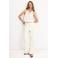 Mango straight leg jeans met ceintuur - ecru