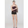 Mango top met parels - roodbruin