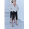 Mango slim fit capribroek - zwart