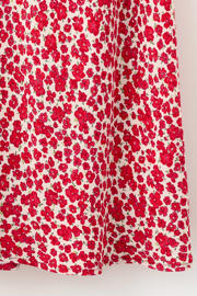 thumbnail: Mango viscose gebloemde midi jurk - rood