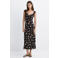 Mango viscose gebloemde jurk - zwart