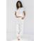Mango straight leg jeans met studs - wit