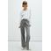 Mango straight leg jeans met studs - grijs