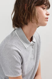 thumbnail: Mango polo met krijtstreep - blauw