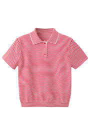 thumbnail: Mango polo met krijtstreep - rood