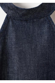 thumbnail: Mango korte denim halterjurk - donkerblauw
