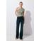 Mango top met print - lichtgrijs