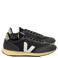 Veja Rio Branco II suède sneakers met logo - zwart/wit