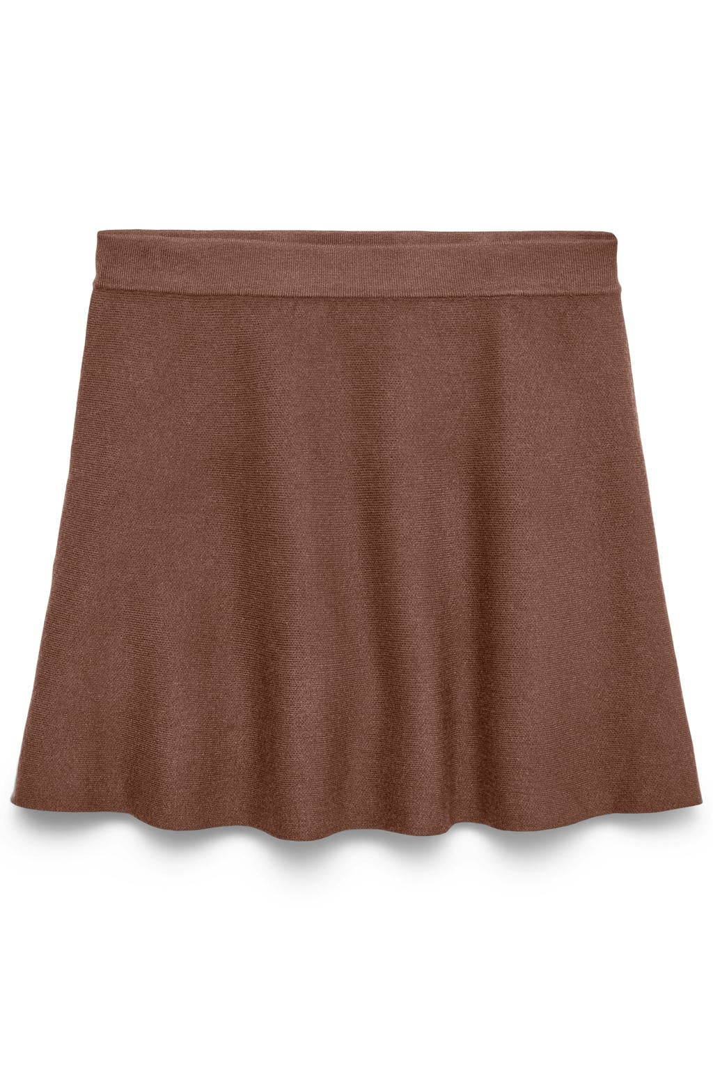 VERO MODA gebreide korte plooirok - bruin