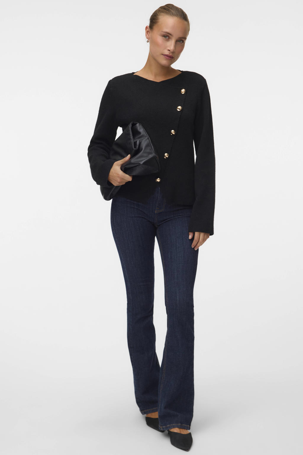 VERO MODA gebreid vest - zwart