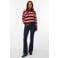 VERO MODA gebreide gestreepte trui met wol - rood