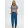 Selected Women oversized gestreept T-shirt - bruin