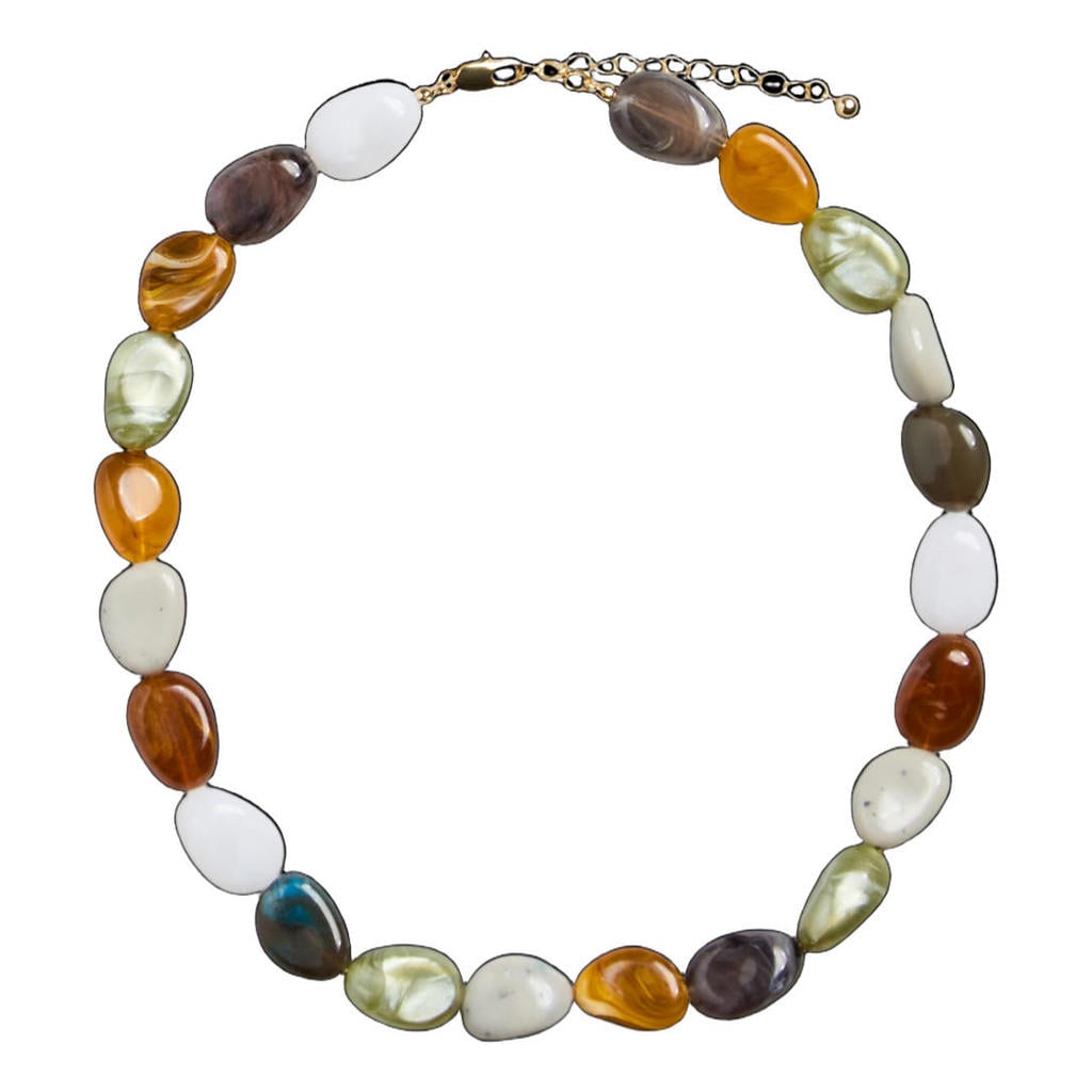 PIECES kralenketting PCALMA bruin