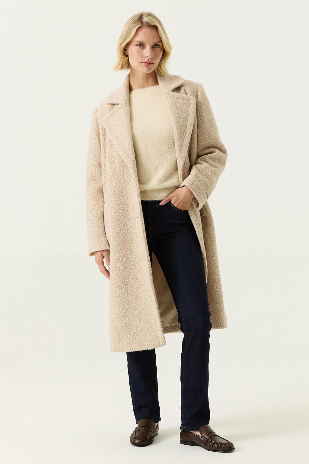 Garcia teddy winterjas - beige