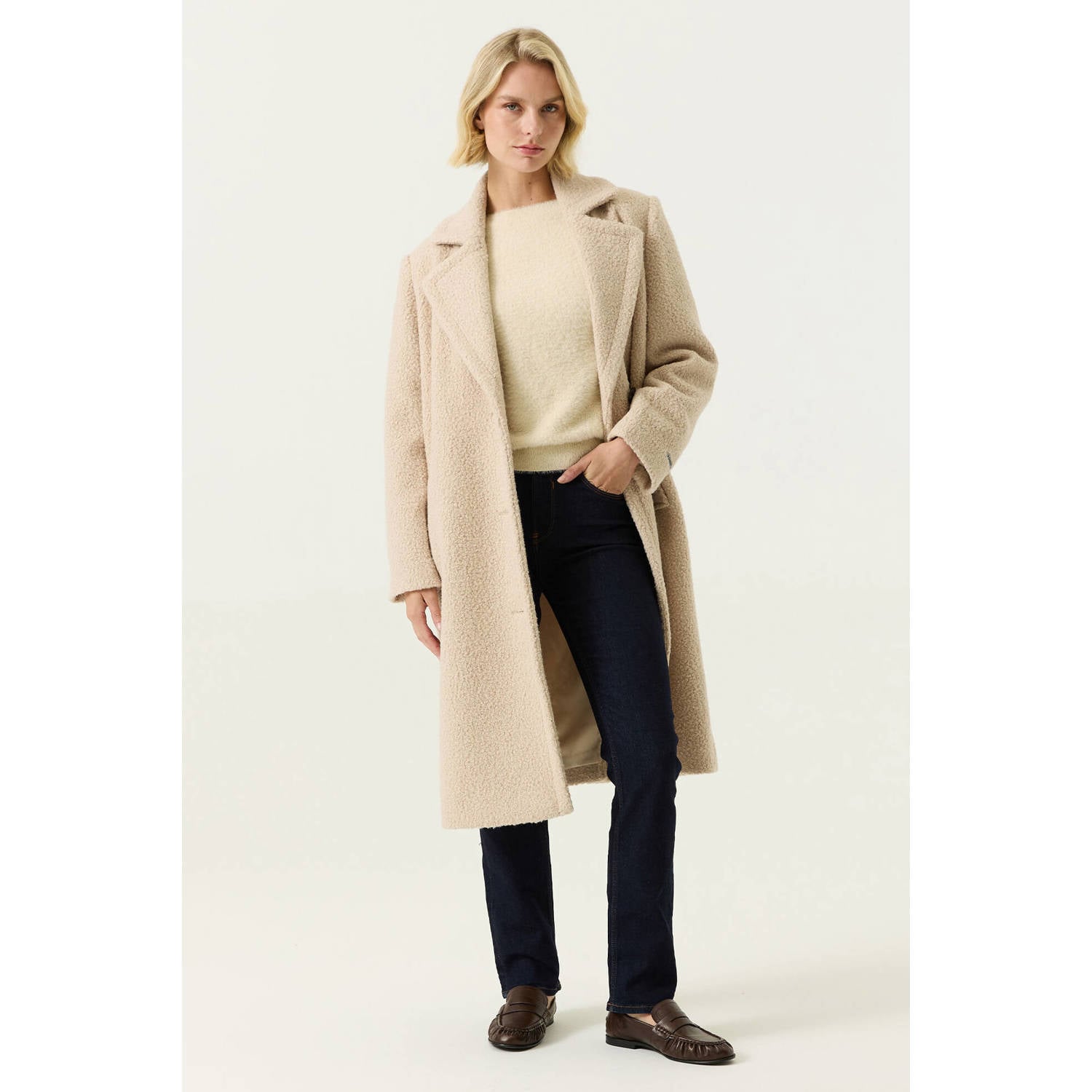 Garcia teddy winterjas beige