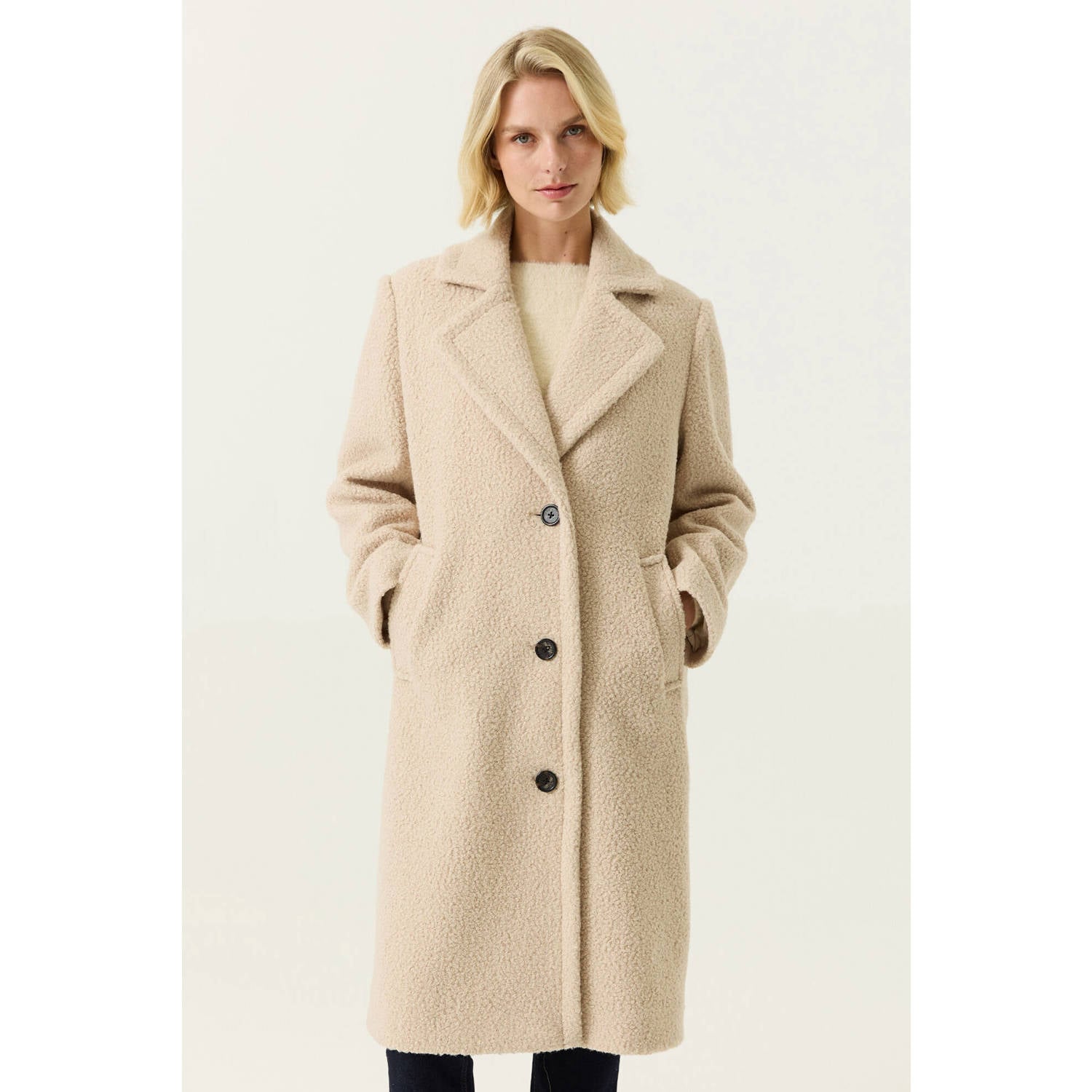 Garcia teddy winterjas beige