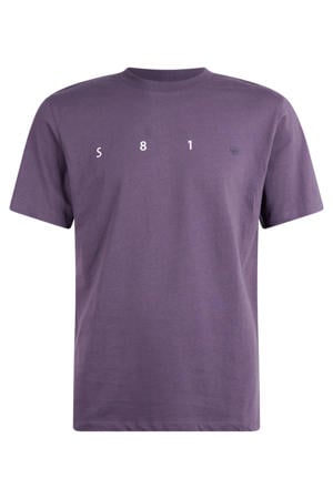 regular fit T-shirt met print - paars