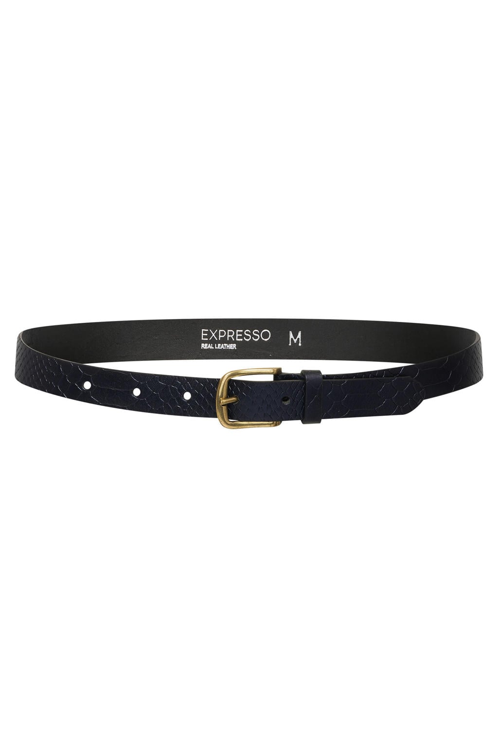 Expresso leren riem donkerblauw