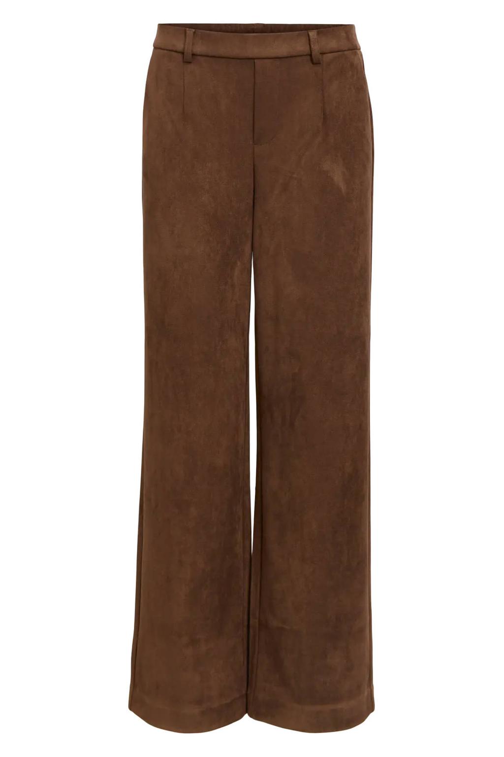 OBJECT wide leg casual broek - bruin
